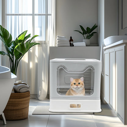 Stainless Steel Cat Litter Box with Easy Clean Lid - Smarsty