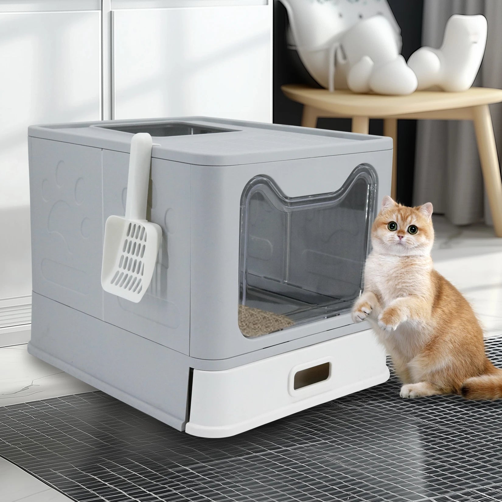 Stainless Steel Cat Litter Box with Easy Clean Lid - Smarsty