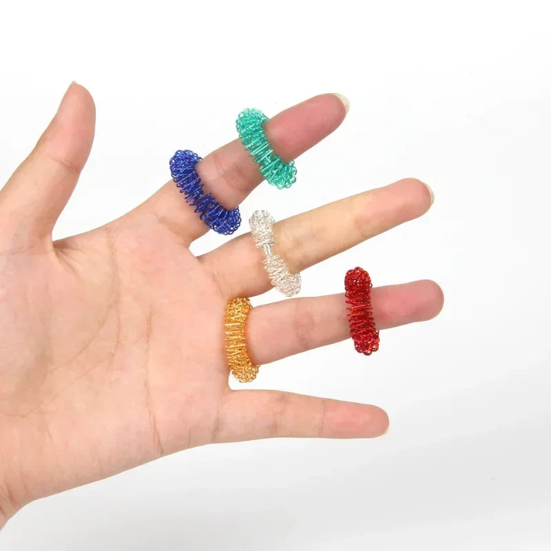 10pcs Gold Finger Massage Acupuncture Rings for Health - Smarsty