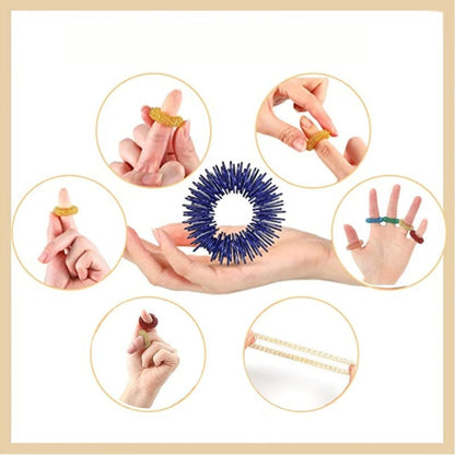 10pcs Gold Finger Massage Acupuncture Rings for Health - Smarsty