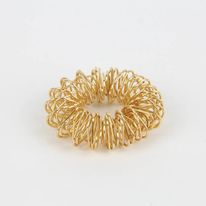 10pcs Gold Finger Massage Acupuncture Rings for Health - Smarsty