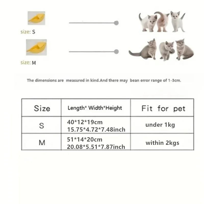 Funny Banana Cat Bed House Cozy Portable Pet Basket - Smarsty