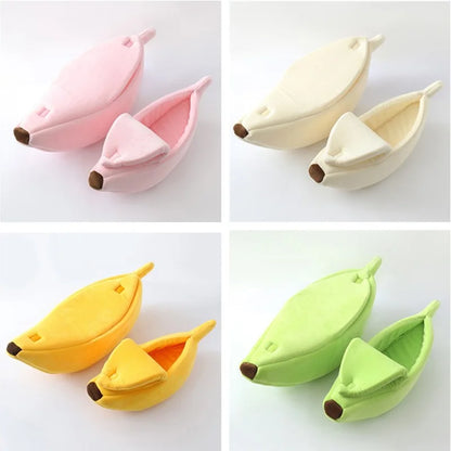 Funny Banana Cat Bed House Cozy Portable Pet Basket - Smarsty