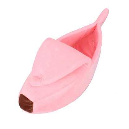 Funny Banana Cat Bed House Cozy Portable Pet Basket - Smarsty