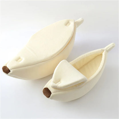 Funny Banana Cat Bed House Cozy Portable Pet Basket - Smarsty
