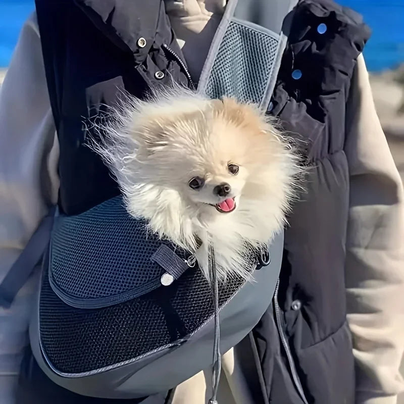 Breathable Dog Sling Carrier for Hiking and Travel - Smarsty