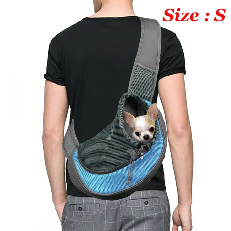 Breathable Dog Sling Carrier for Hiking and Travel - Smarsty