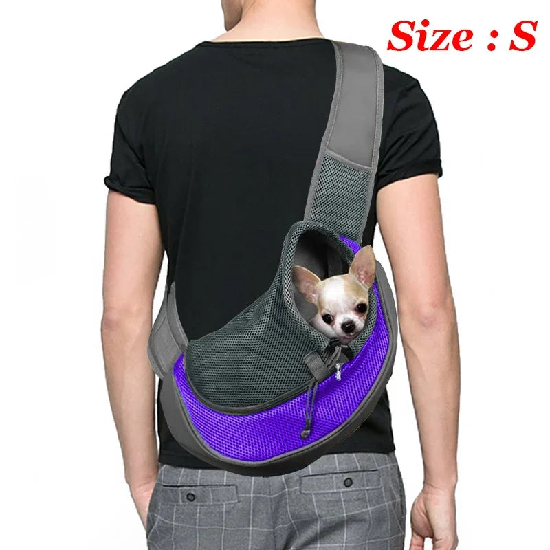Breathable Dog Sling Carrier for Hiking and Travel - Smarsty