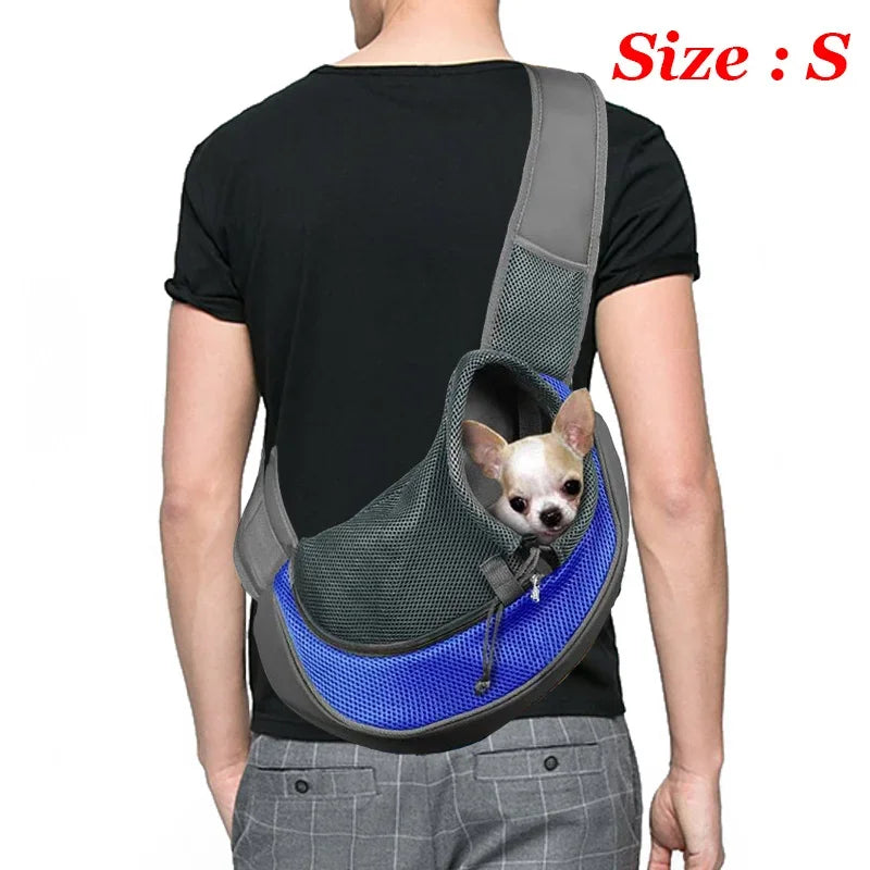 Breathable Dog Sling Carrier for Hiking and Travel - Smarsty