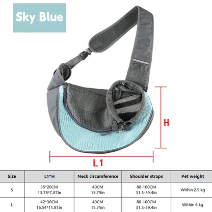 Breathable Dog Sling Carrier for Hiking and Travel - Smarsty