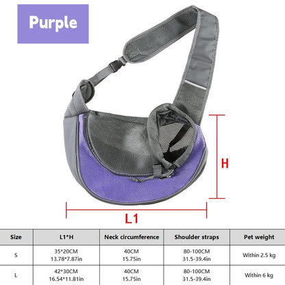 Breathable Dog Sling Carrier for Hiking and Travel - Smarsty