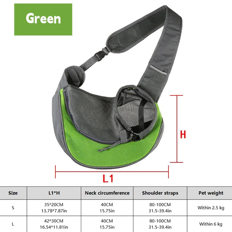 Breathable Dog Sling Carrier for Hiking and Travel - Smarsty