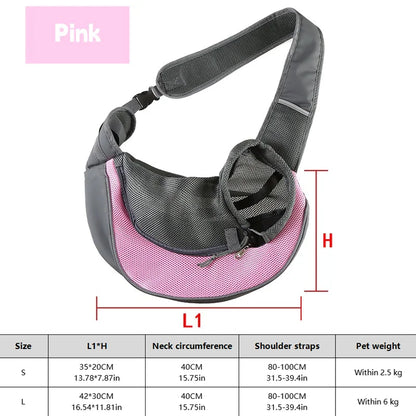 Breathable Dog Sling Carrier for Hiking and Travel - Smarsty