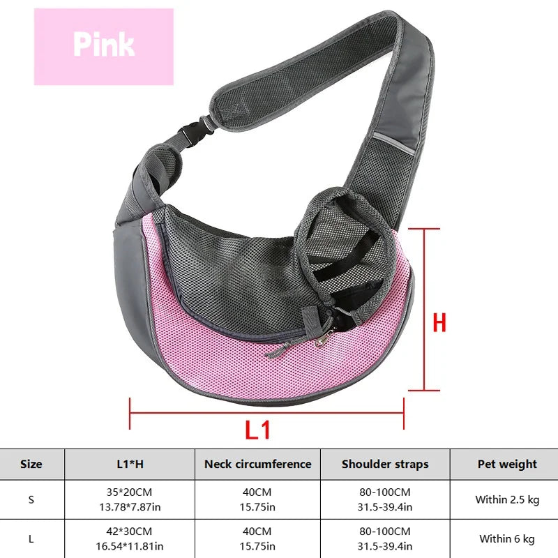 Breathable Dog Sling Carrier for Hiking and Travel - Smarsty