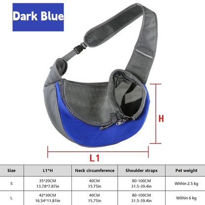 Breathable Dog Sling Carrier for Hiking and Travel - Smarsty