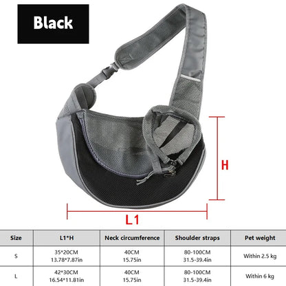 Breathable Dog Sling Carrier for Hiking and Travel - Smarsty