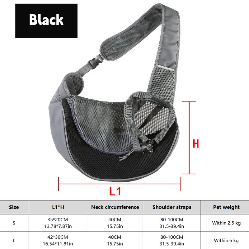 Breathable Dog Sling Carrier for Hiking and Travel - Smarsty