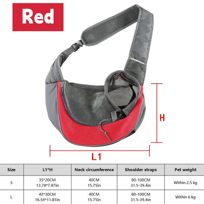 Breathable Dog Sling Carrier for Hiking and Travel - Smarsty