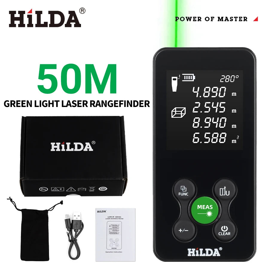 HILDA Laser Rangefinder with Rechargeable Battery and High Accuracy - Smarsty