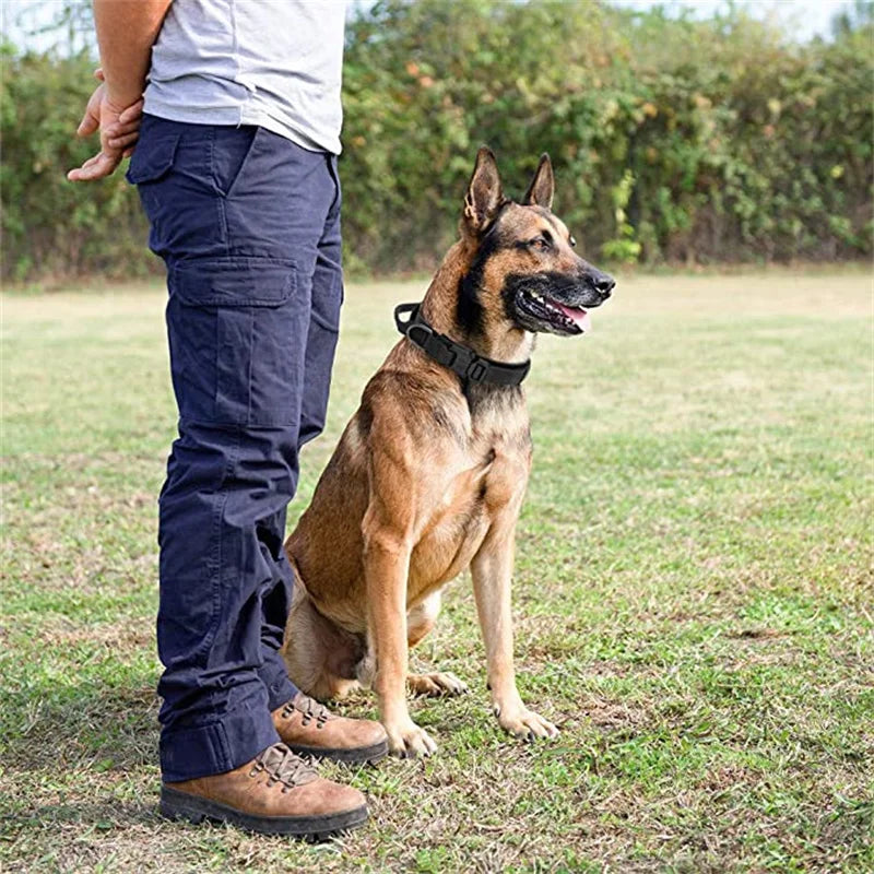 Durable Adjustable Tactical Dog Collar Leash Set - Smarsty