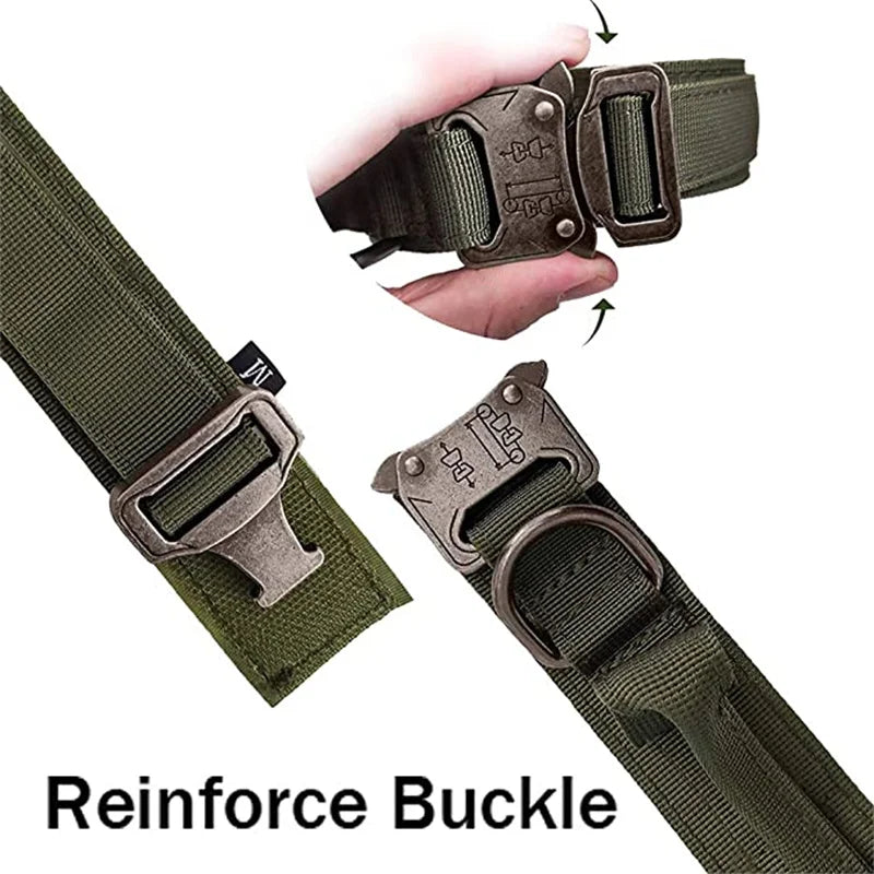 Durable Adjustable Tactical Dog Collar Leash Set - Smarsty
