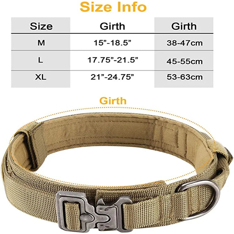 Durable Adjustable Tactical Dog Collar Leash Set - Smarsty