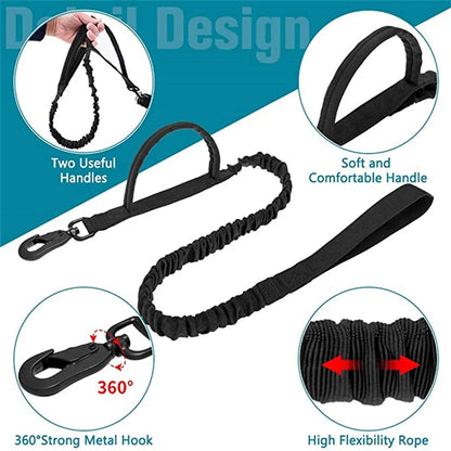 Durable Adjustable Tactical Dog Collar Leash Set - Smarsty