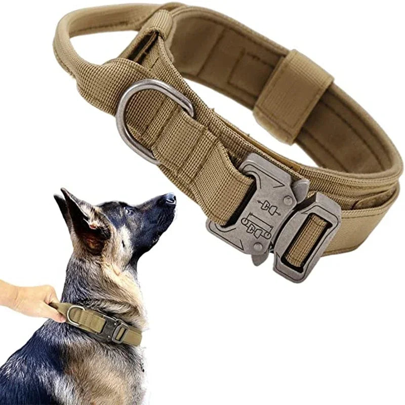 Durable Adjustable Tactical Dog Collar Leash Set - Smarsty