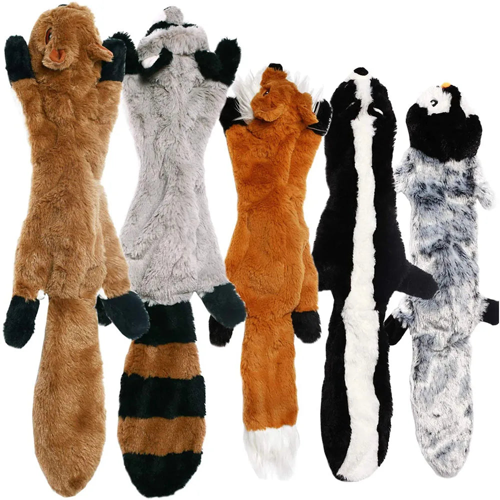 Durable Stuffingless Plush Squeaky Dog Toy - Smarsty