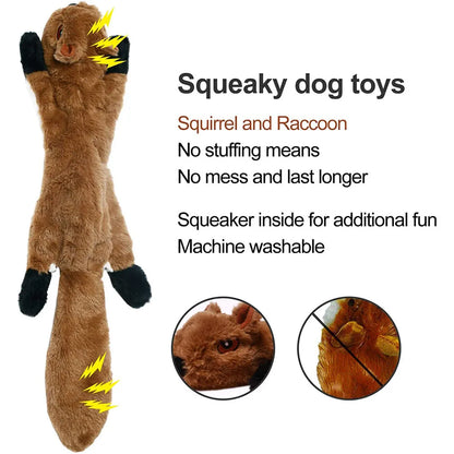 Durable Stuffingless Plush Squeaky Dog Toy - Smarsty