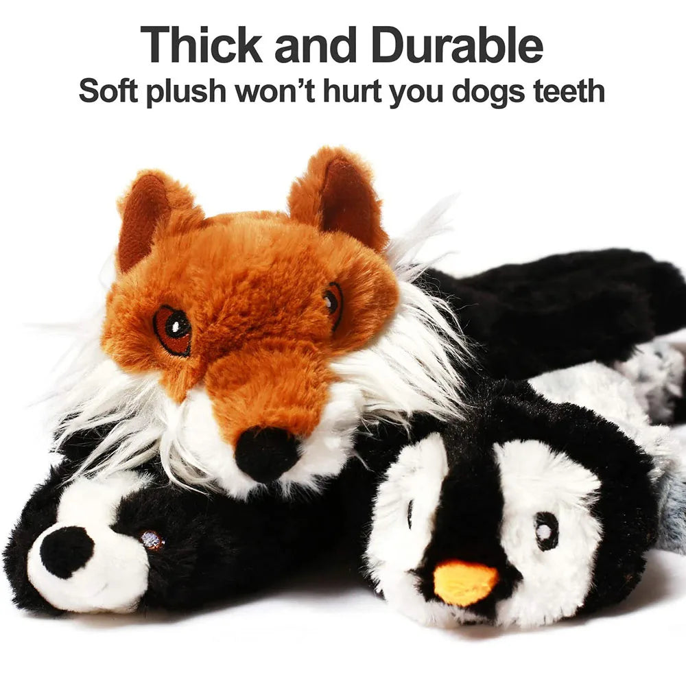 Durable Stuffingless Plush Squeaky Dog Toy - Smarsty