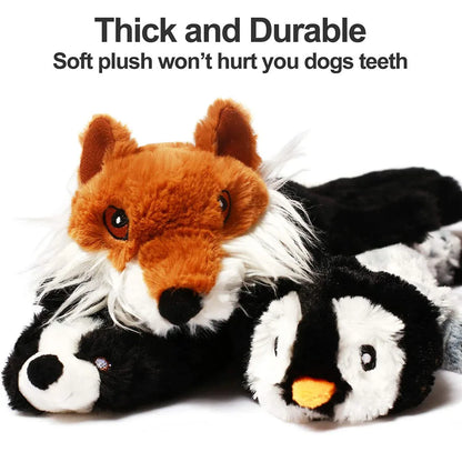 Durable Stuffingless Plush Squeaky Dog Toy - Smarsty