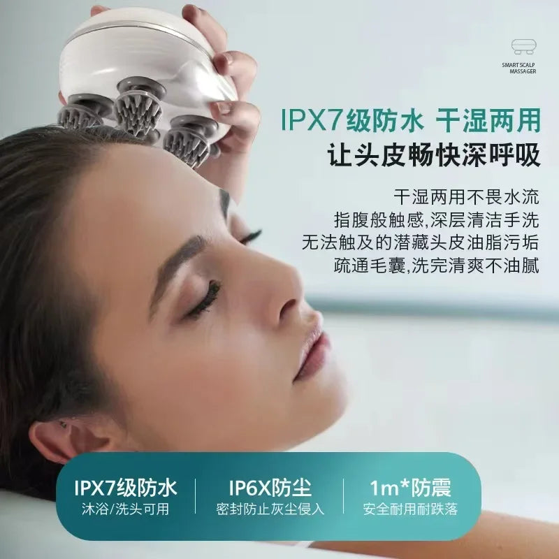 Electric Scalp Massager With Red Light Therapy - Smarsty