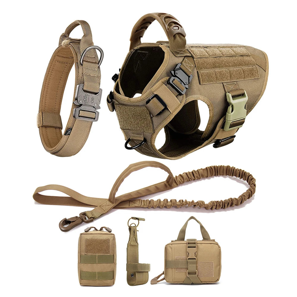 Large Dog Harness with Molle Pouches for Training - Smarsty