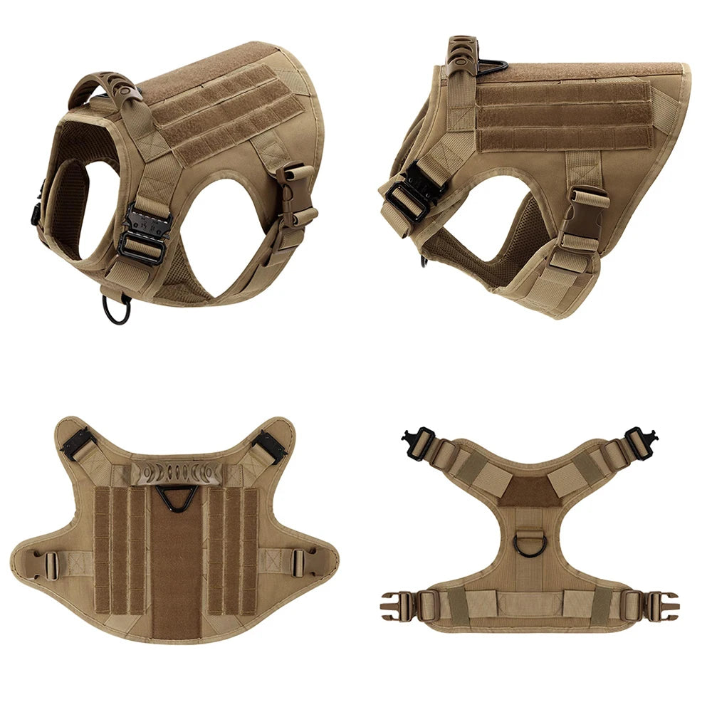 Large Dog Harness with Molle Pouches for Training - Smarsty