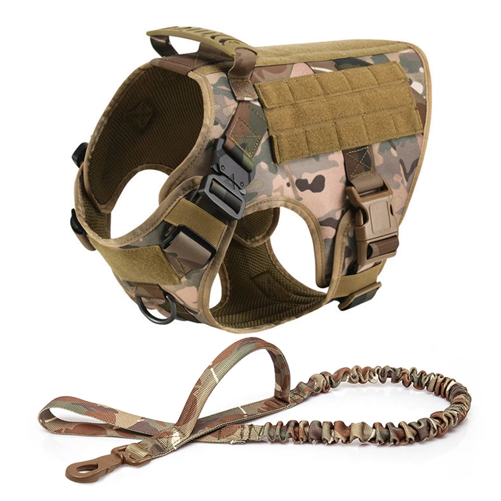 Large Dog Harness with Molle Pouches for Training - Smarsty
