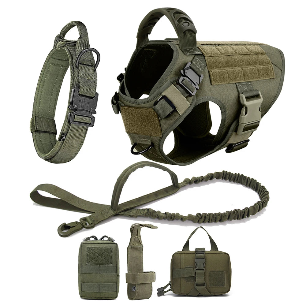 Large Dog Harness with Molle Pouches for Training - Smarsty