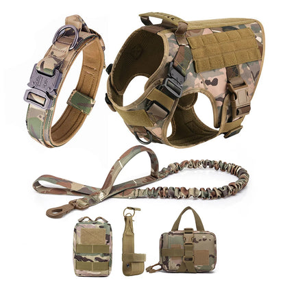Large Dog Harness with Molle Pouches for Training - Smarsty