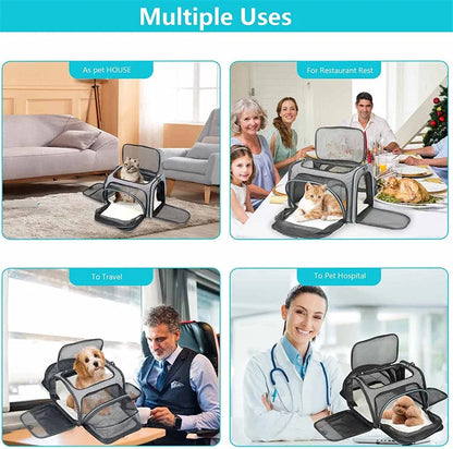 Foldable Pet Carrier Bag for Small Dogs and Cats - Smarsty