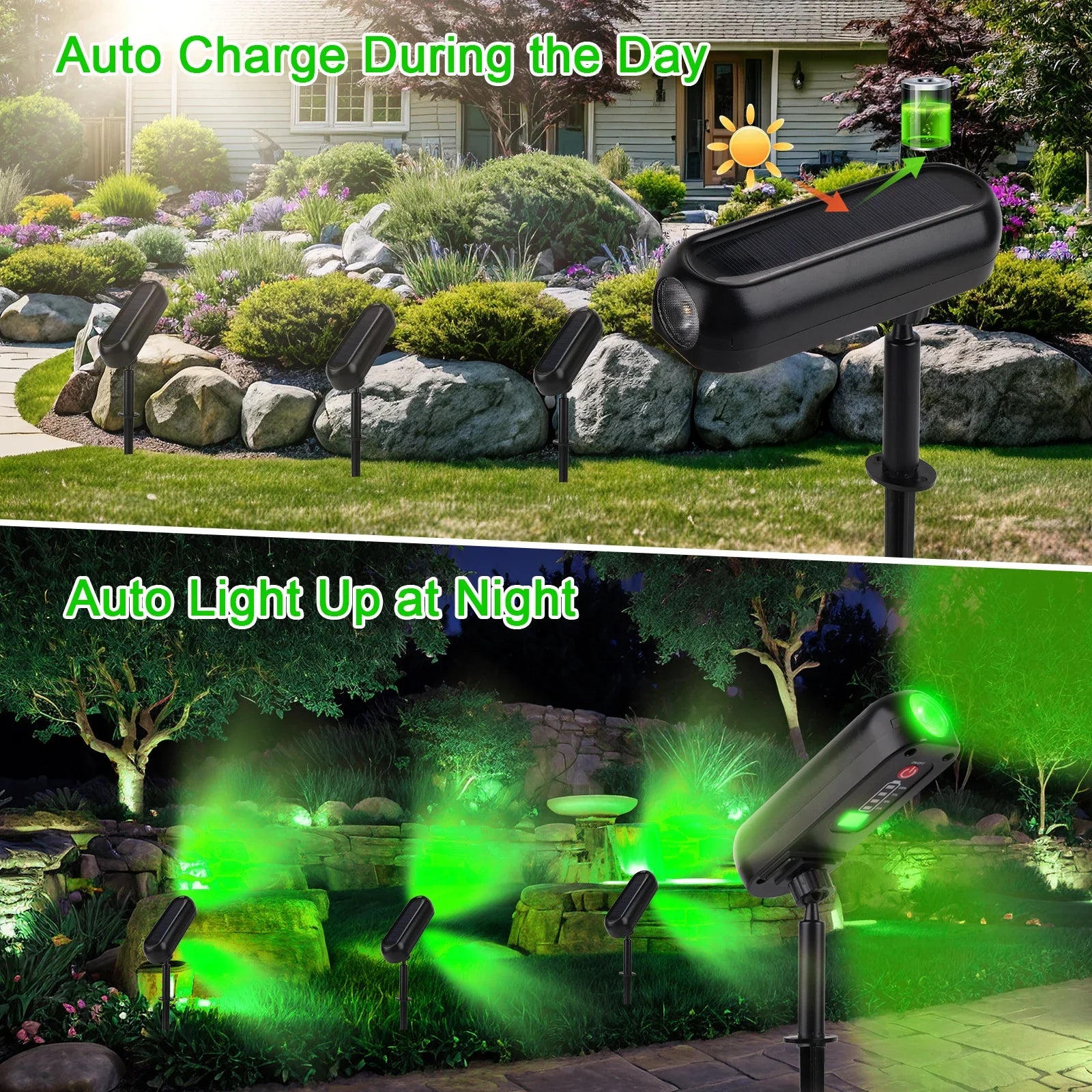 Solar LED Wall Light for Garden Pathway Illumination - Smarsty