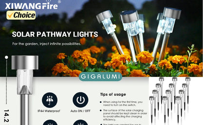 Solar LED Wall Light for Garden Pathway Illumination - Smarsty