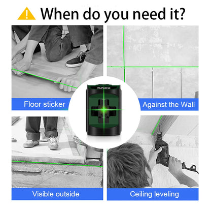 MUFASHA Mini Laser Level with Green Beams for Precision Measurements - Smarsty