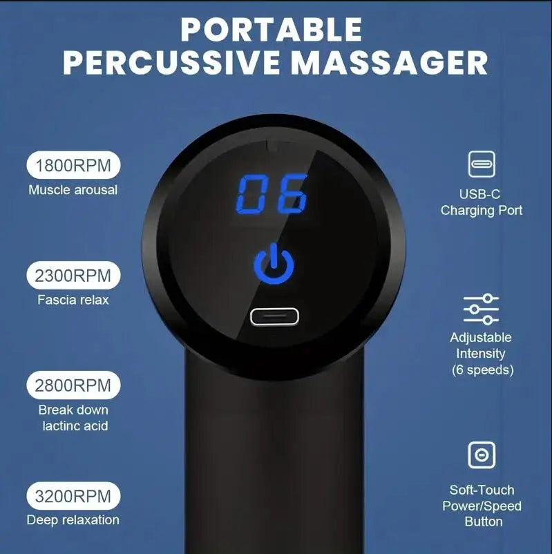 Mini Muscle Massage Gun Portable Deep Tissue Relief - Smarsty