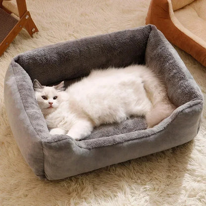Breathable Plush Cat Bed with Cozy Cushion - Smarsty