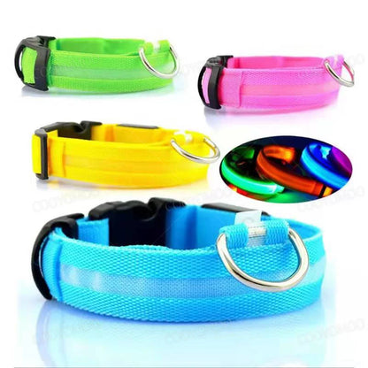USB Rechargeable LED Dog Collar with Adjustable Anti-Lost Feature - Smarsty