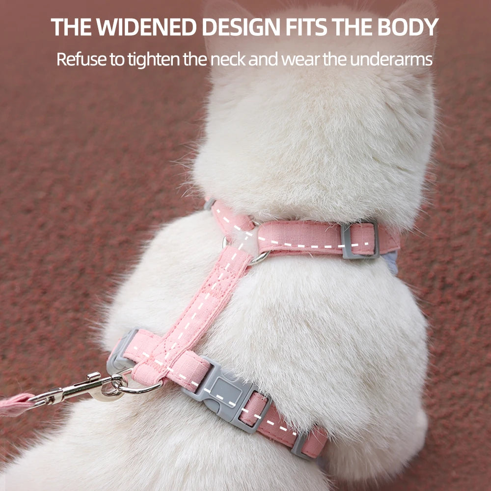 Breathable Pet Harness and Leash Set for Small Dogs and Cats - Smarsty