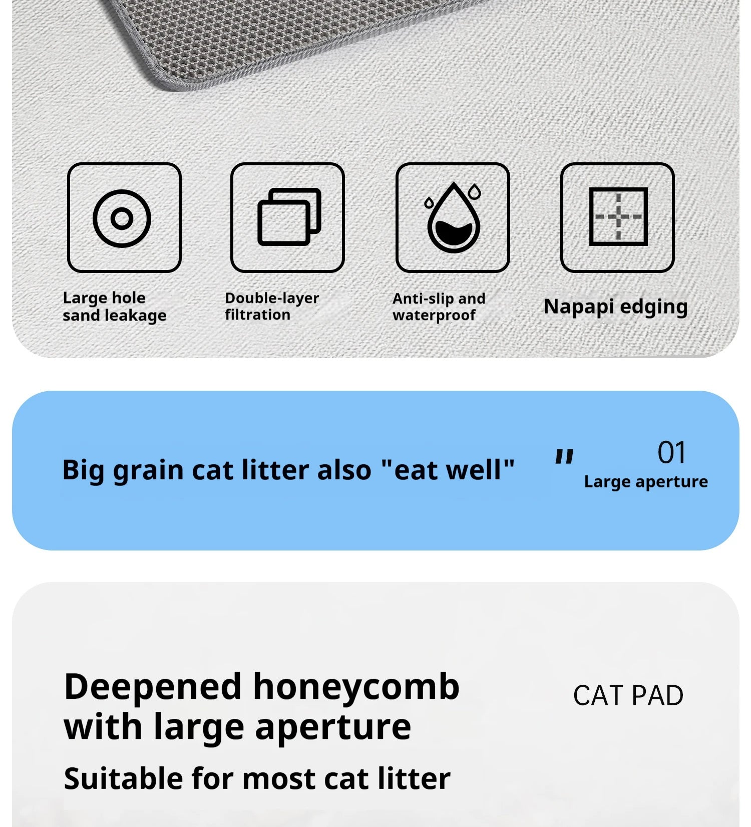 Waterproof Cat Litter Mat Double Layer Non-Slip Design - Smarsty