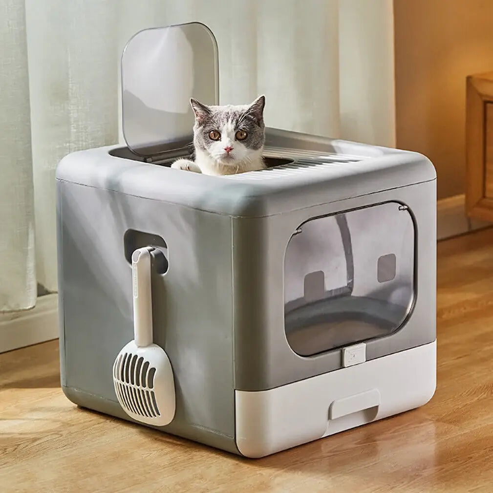 Enclosed Cat Litter Box with Sifting Tray - Smarsty
