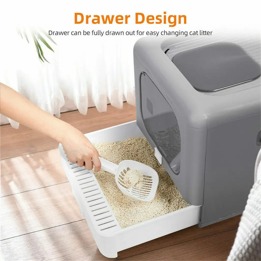 Enclosed Cat Litter Box with Sifting Tray - Smarsty