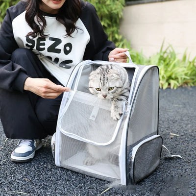 Breathable Cat Carrier Backpack for Travel Convenience - Smarsty